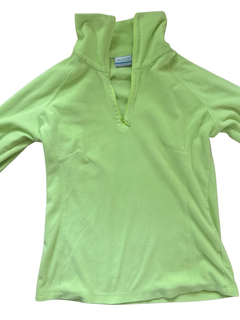 Columbia Lime Green Half-Zip Fleece Pullover
